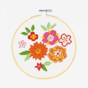 DMC Counted Cross Stitch Kit - Japanese Flowers