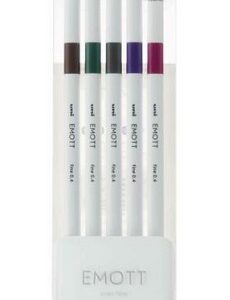 Uni Emott Assorted Colour Fineliner 5 pc pack(35,12,37,7,22)