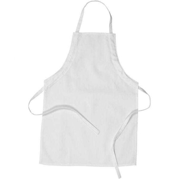 Apron, white, L: 61 cm, W: 43 cm,