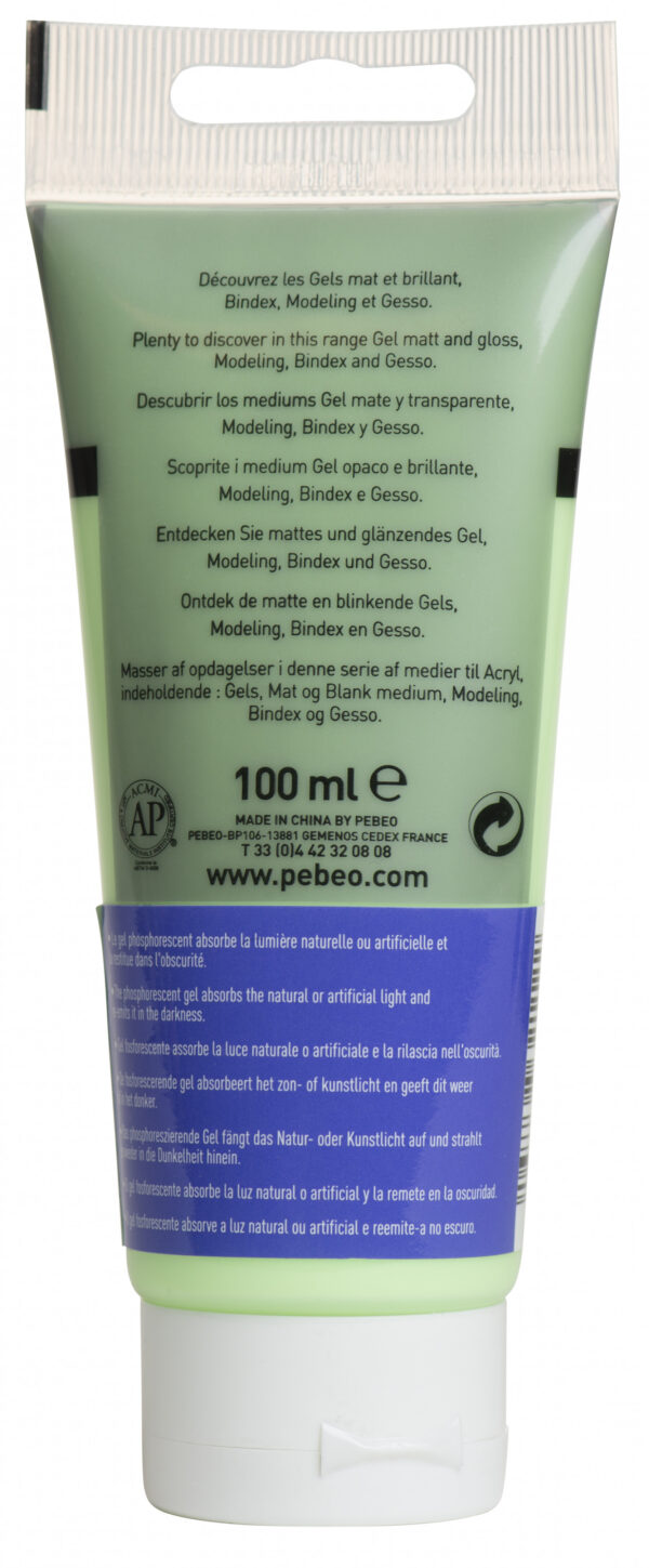 Studio Acrylics 100 Ml Phosphorescent Gel Green