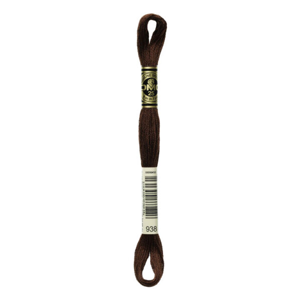 DMC Stranded Cotton Cross Stitch & Embroidery Thread  - Brown-938