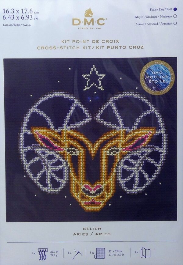 DMC Counted Cross Stitch Kit - Aries