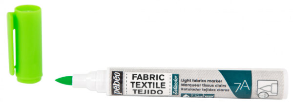 7A Light Fabric Marker 1 Mm Brush Nib Fluo Green