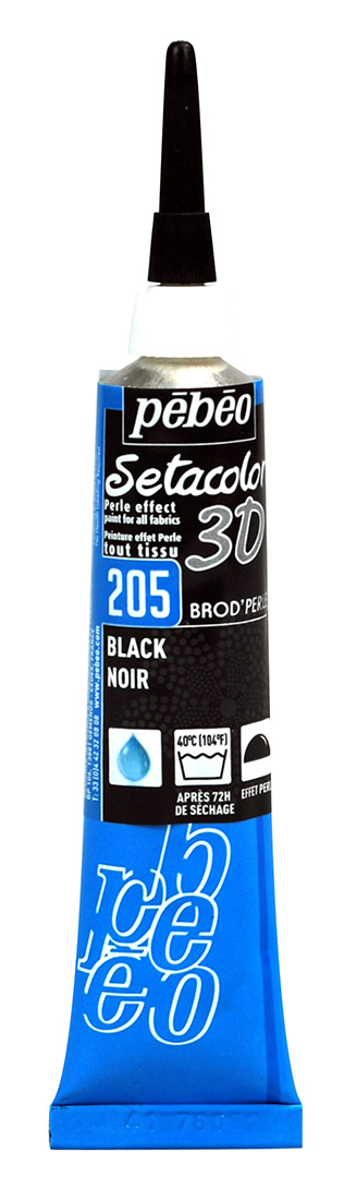 Setacolor 3D Brod'Perle Effect 20 Ml Black