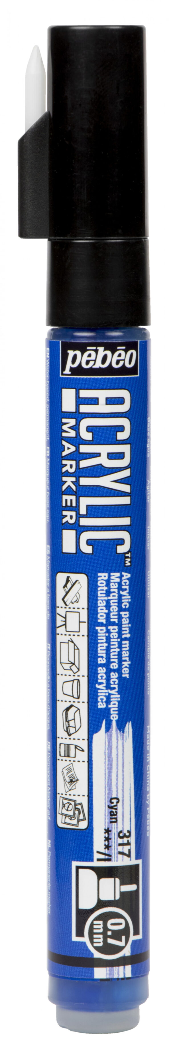 Acrylic Marker Extra Fine 0,7 Mm Tip Cyan