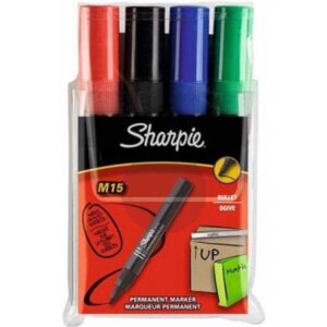 Sharpie M15 Permanent Marker Bullet Assorted Wallet Of 4