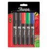 Sharpie W10 Permanent Markers Chisel Assorted Ink Pack of 5- GI08887978