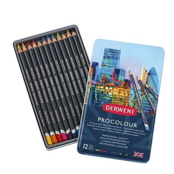 Derwent Procolour Pencil 12 pcs Set in Tin