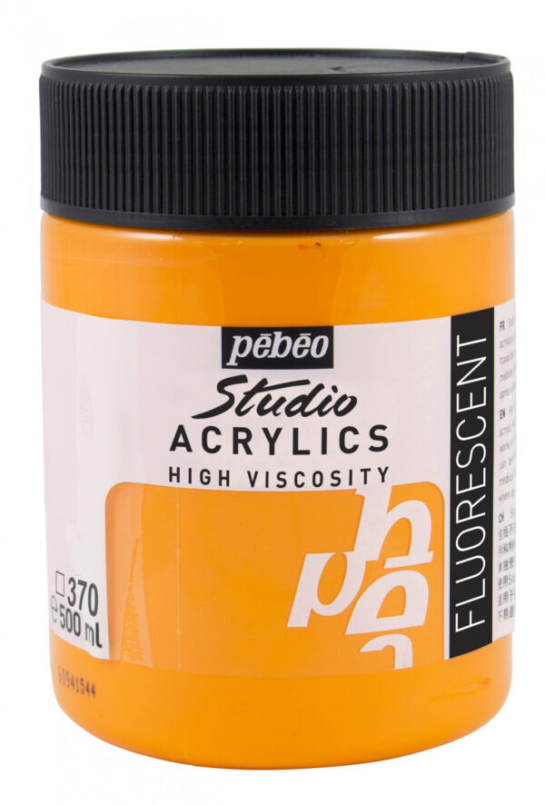Studio Acrylics Fine Acrylic 500 Ml Fluorescent Orange