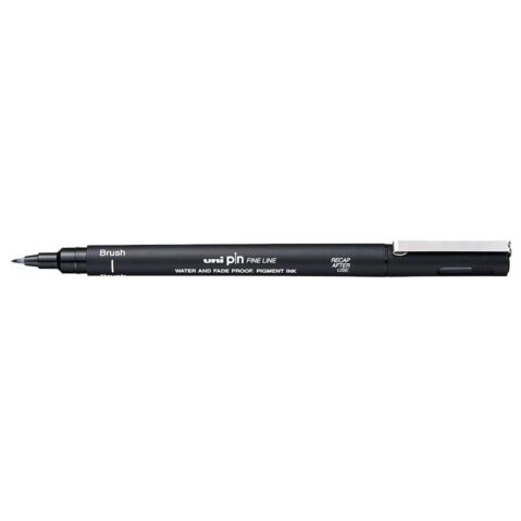 Uni pin fine line Brush drawing pen black BR