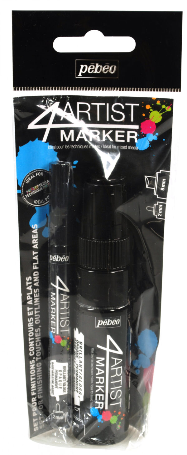 4Artist Marker Set Duo 2+8 Mm Black