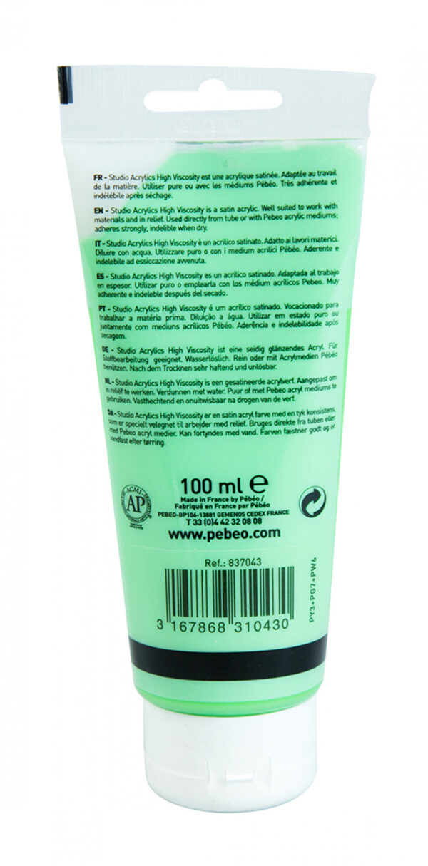 Studio Acrylics Fine Acrylic 100 Ml Cadmium Green Hue