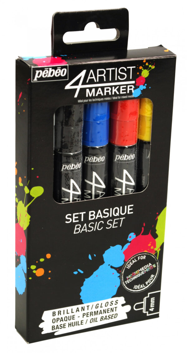 4Artist Marker Set 5 Nibs 4 Mm Assortment Basic