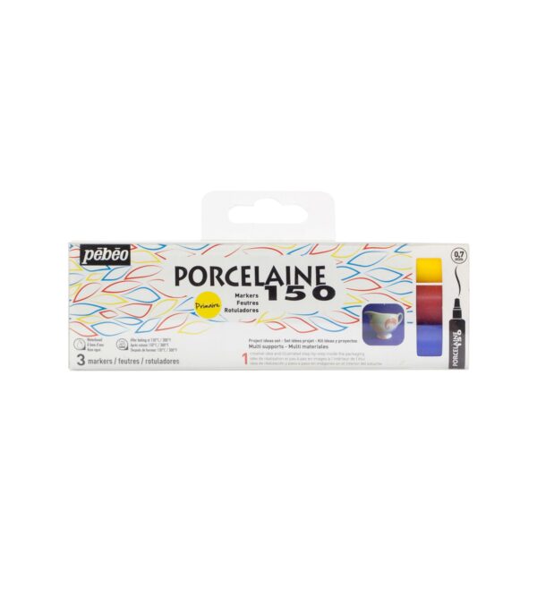 Set Porcelaine 150 3As Fine 0.7Mm Tip Mark Primary