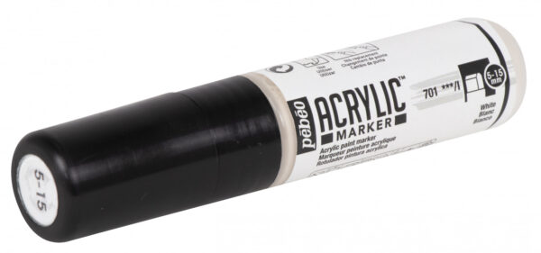 Acrylic Marker 3To1 5-15 Mm Tip White