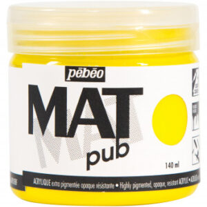 Acrylic Mat Pub 140 Ml Primary Yellow