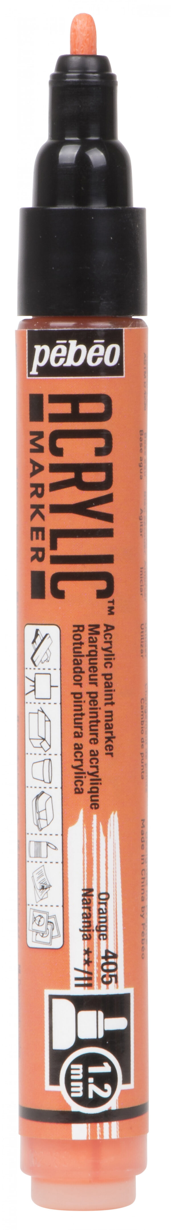 Acrylic Marker Fine 1,2 Mm Tip Orange