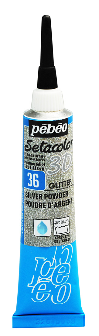 Setacolor 3D Glitter Effect 20 Ml Silver Powder