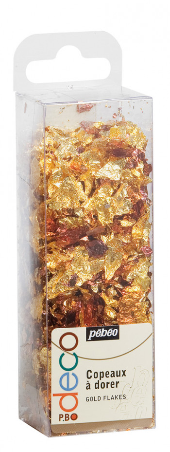 Deco Gold Flakes Red Brown