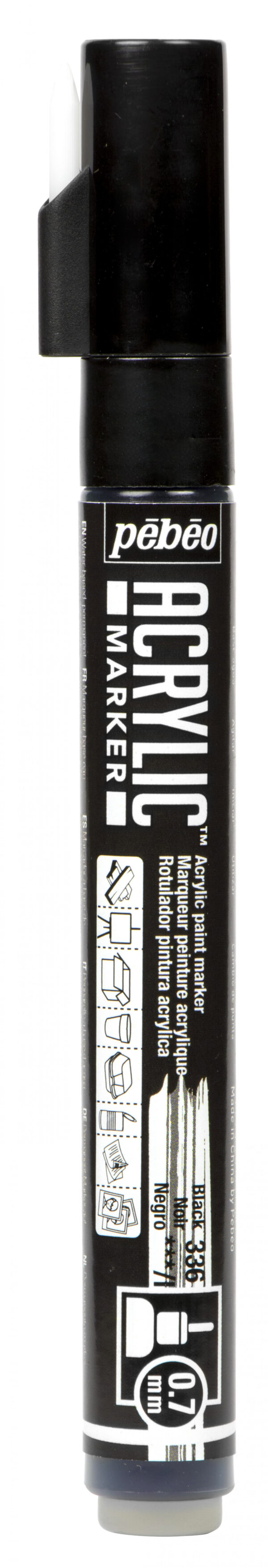 Acrylic Marker Extra Fine 0,7 Mm Tip Black