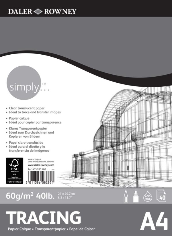 Simply A4 Tracing Pad 40Sh/60G