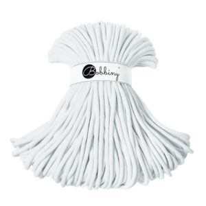 Bobbiny Premium Macramé Cord Yarn, White, 9 mm