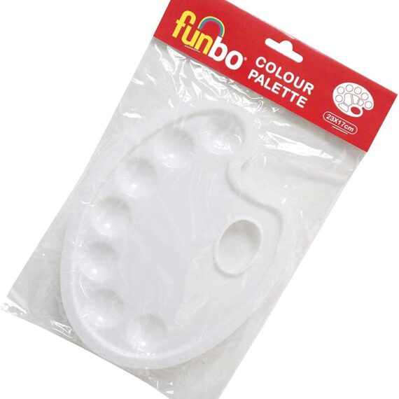 Funbo Plastic Palette Oval 23x17cm