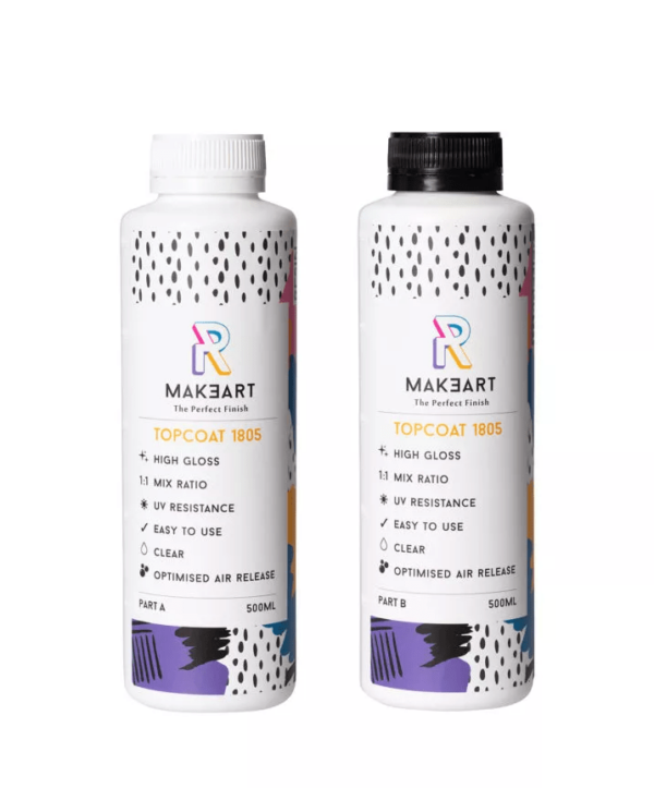 1Ltr Makeart Top Coat Resin & Hardener