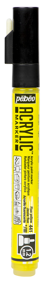 Acrylic Marker Fine 1,2 Mm Tip Fluo Yellow