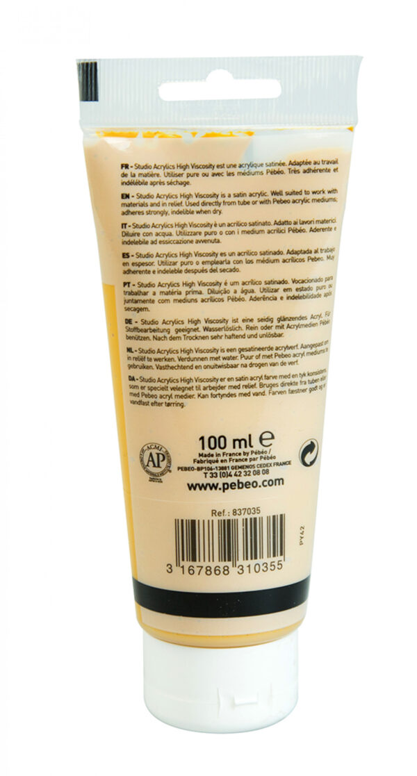 Studio Acrylics Fine Acrylic 100 Ml Venice Yellow