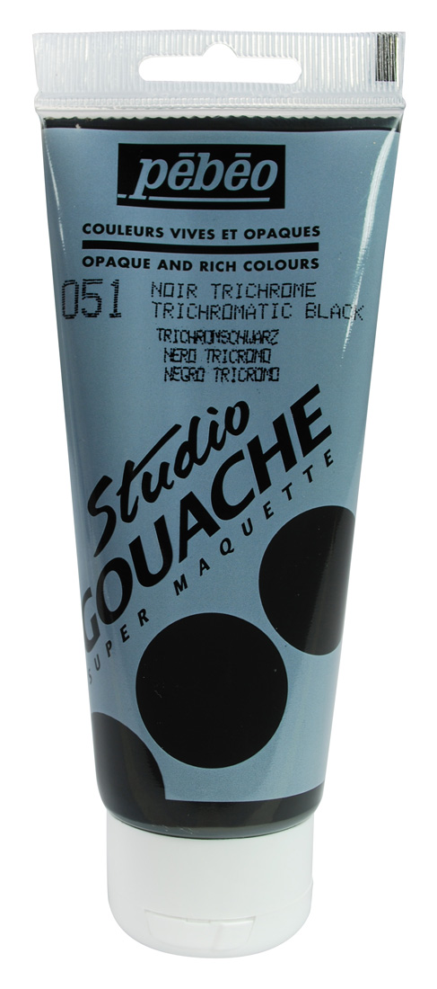Studio Gouache 100 Ml Trichromatic Black
