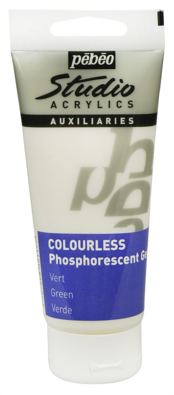 Studio Acrylics 100 Ml Phosphorescent Gel Colourless Green