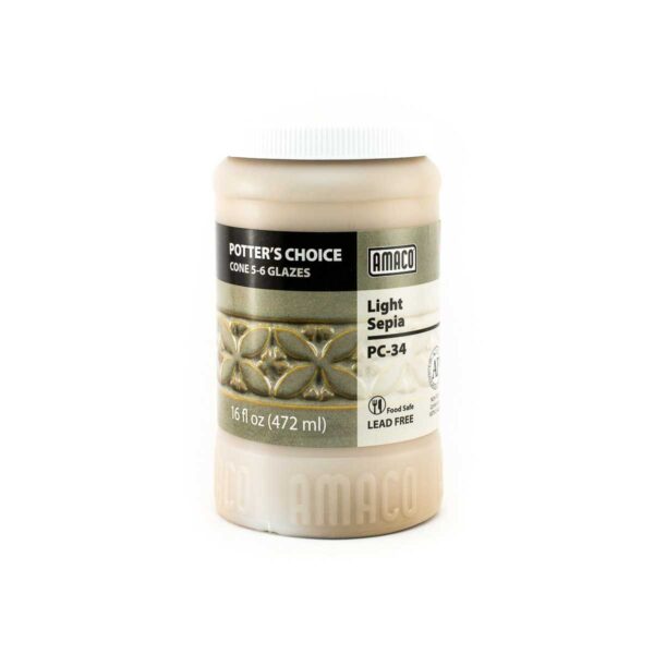 Amaco Glaze Pc-34 Pt Light Sepia