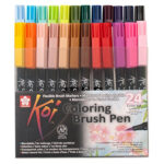 Koi Colouring Brush Pen 24 Color Set