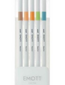 Uni Emott Assorted Colour Fineliner 5 pc pack(79,5,3,54,45)