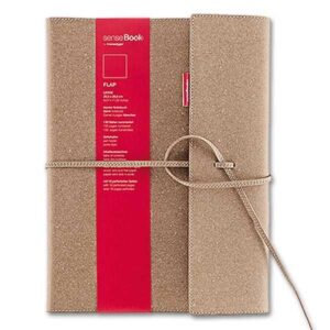 Sensebook Flap Medium 14x21cm Notebook w/ leather cover