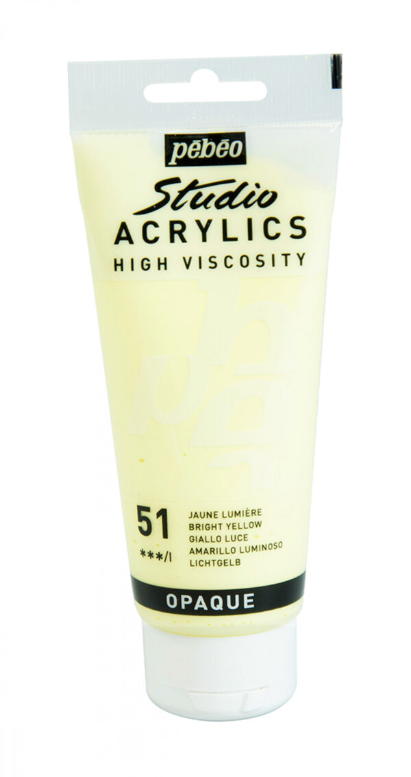 Studio Acrylics Fine Acrylic 100 Ml Bright Yellow