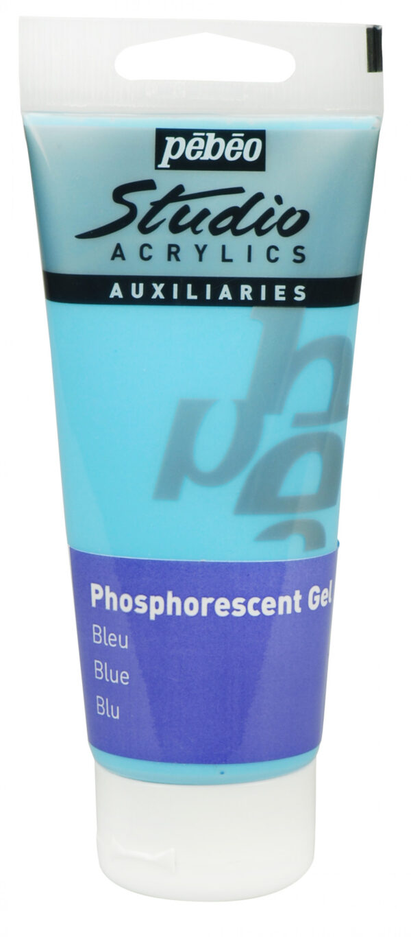 Studio Acrylics 100 Ml Phosphorescent Gel Blue