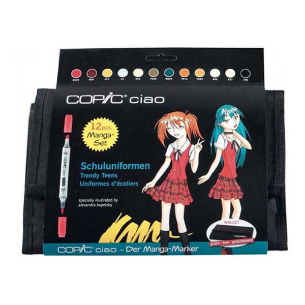 Copic Ciao Marker  manga Wallet of 12 pcs