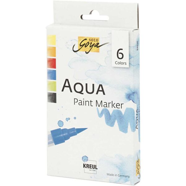 SOLO GOYA Aqua Paint Marker, asstd. colours, 6pcs