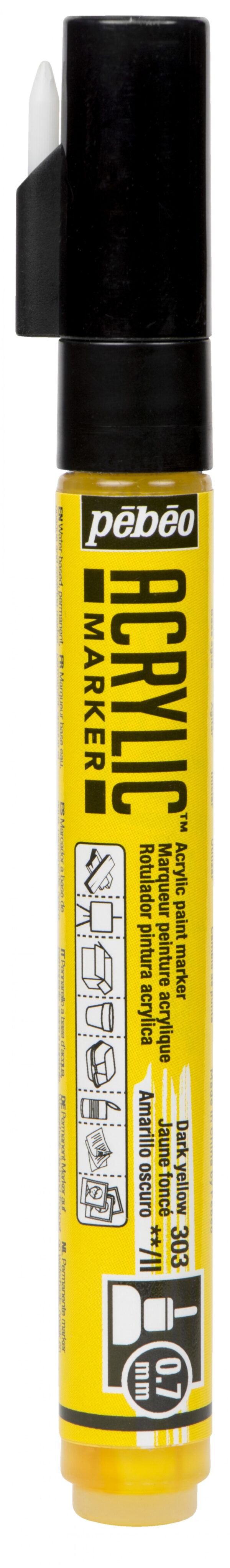 Acrylic Marker Extra Fine 0,7 Mm Tip Dark Yellow