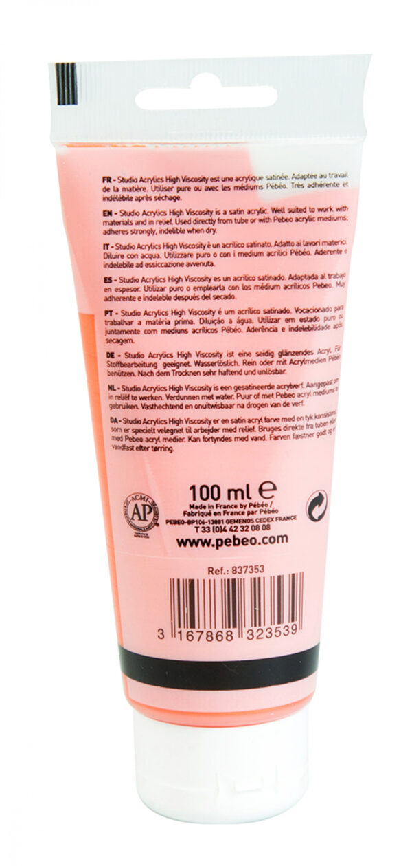 Studio Acrylics Fine Acrylic 100 Ml Iridescent Orange Yellow