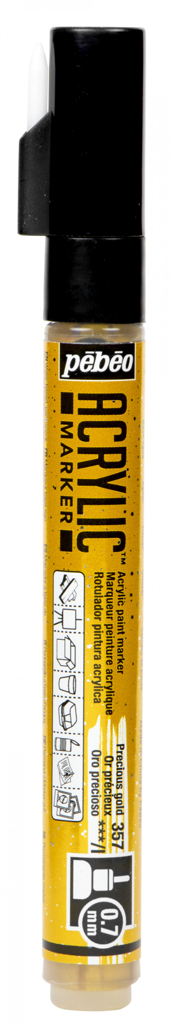 Acrylic Marker Extra Fine 0,7 Mm Tip Precious Gold