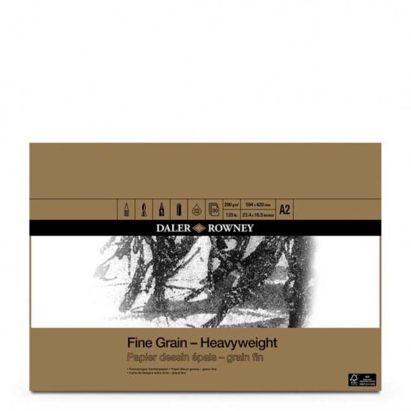 Daler Rowney Fine Grain Havyweight Pad A2 200gsm 30 sheets