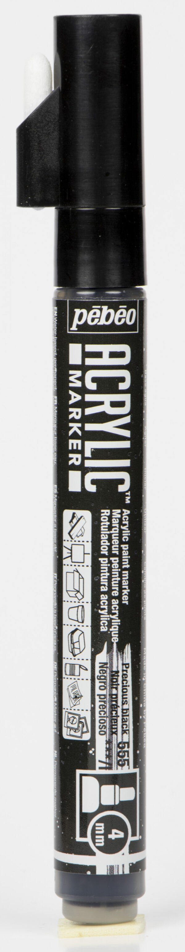 Acrylic Marker 4 Mm Medium Round Tip Precious Black