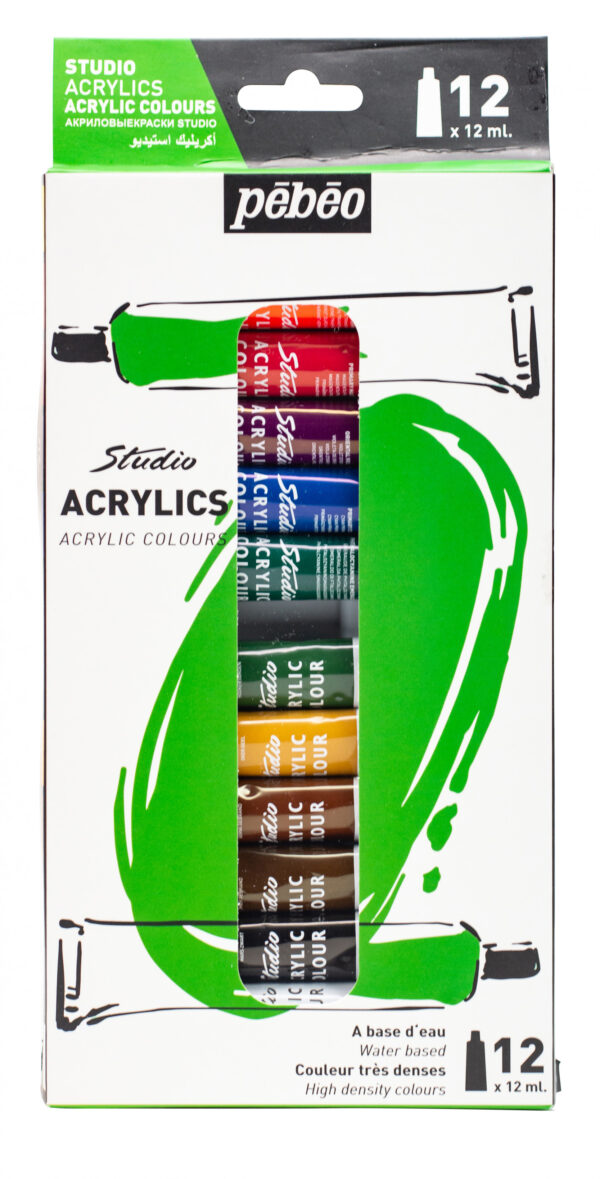 Studio Acrylic 12 Tubes 12Ml Set
