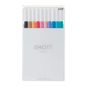 Uni Emot Color Felt Tip Pen, 10 color set , No.2