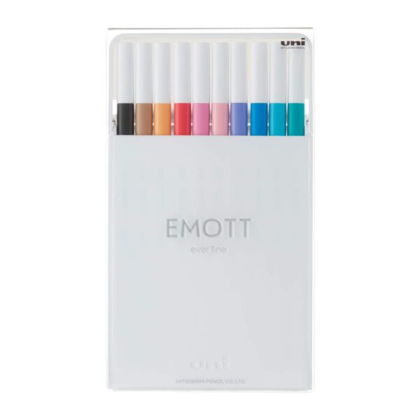 Uni Emot Color Felt Tip Pen, 10 color set , No.2