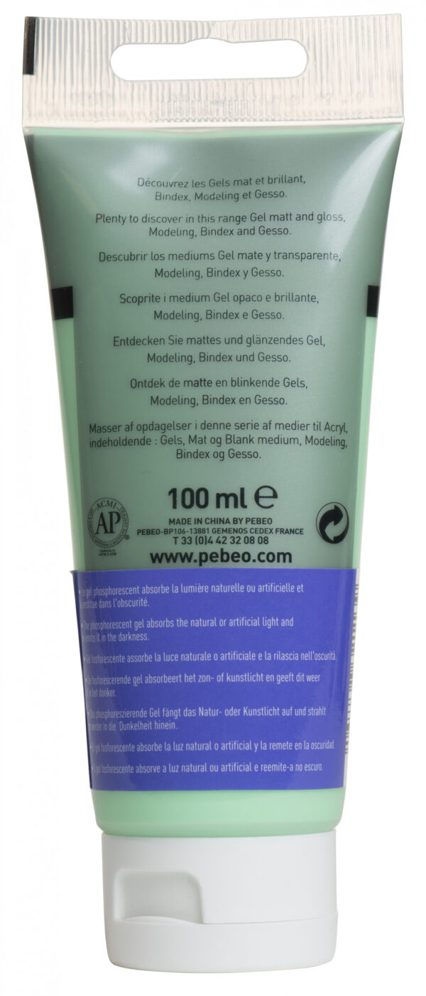 Studio Acrylics 100 Ml Phosphorescent Gel Turquoise