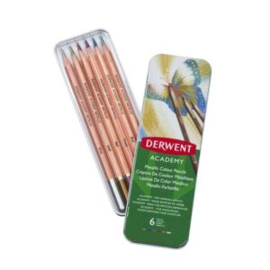 Derwent Academy Metallic Pencil in Tin 6 pcs set